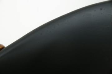 和製ビンテージ　九州　高級日田家具　アサヒ木工(アサヒファニチャー)　ビーチ材　合皮　北欧デザインがおしゃれ!!座り心地と美しさを兼ね備えたアームレスチェア(ダイニングチェア、イス、椅子、ヴィンテージ)(R-083158)