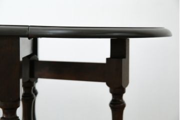 和製ビンテージ　昭和後期　松本民芸家具　M型バタフライ卓(楕円)　凝った脚のデザインが目を惹くバタフライテーブル(ドロップリーフテーブル、エクステンションテーブル、食卓、ダイニングテーブル、2人掛け、4人掛け、2P、4P、ヴィンテージ)(定価約28万)(R-083163)