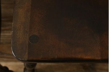 中古　松本民芸家具　クラシカルなダイニングづくりにぴったりの安川式スピンドルチェア4脚セット(板座チェア、ダイニングチェア、椅子、イス、バラ売り可能)(R-083164)