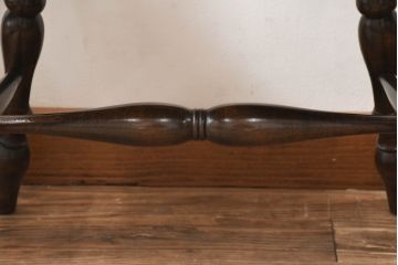 中古　松本民芸家具　クラシカルなダイニングづくりにぴったりの安川式スピンドルチェア4脚セット(板座チェア、ダイニングチェア、椅子、イス、バラ売り可能)(R-083164)