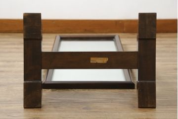 中古　美品　松本民芸家具　透かし彫りが上品なB型姿見(鏡、ミラー、置き鏡)(定価約10万円)(R-083165)