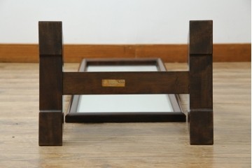 中古　美品　松本民芸家具　透かし彫りが上品なB型姿見　定価約10万円相当　(R-083165)