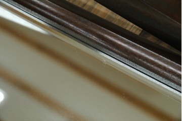 中古　美品　松本民芸家具　透かし彫りが上品なB型姿見　定価約10万円相当　(R-083165)