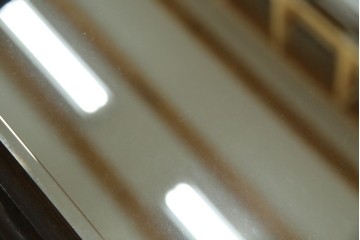 中古　美品　松本民芸家具　透かし彫りが上品なB型姿見　定価約10万円相当　(R-083165)