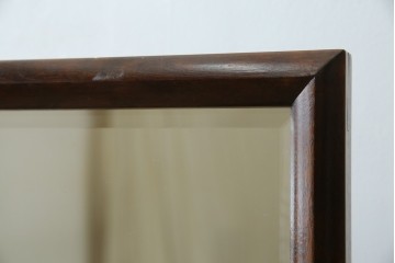 中古　美品　松本民芸家具　透かし彫りが上品なB型姿見　定価約10万円相当　(R-083165)