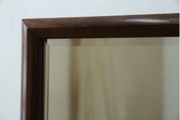 中古　美品　松本民芸家具　透かし彫りが上品なB型姿見　定価約10万円相当　(R-083165)