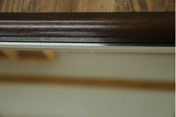 中古　美品　松本民芸家具　透かし彫りが上品なB型姿見　定価約10万円相当　(R-083165)