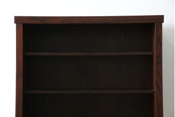 中古　美品　三越百貨店　三方栗材　上質な和の空間を演出する格子引き戸の水屋箪笥サイドボード(サイドキャビネット、収納棚、戸棚)(R-083168)