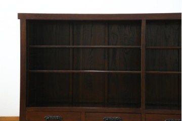 中古　民芸家具　栗材　和の趣溢れる水屋箪笥サイドボード　(R-083172)