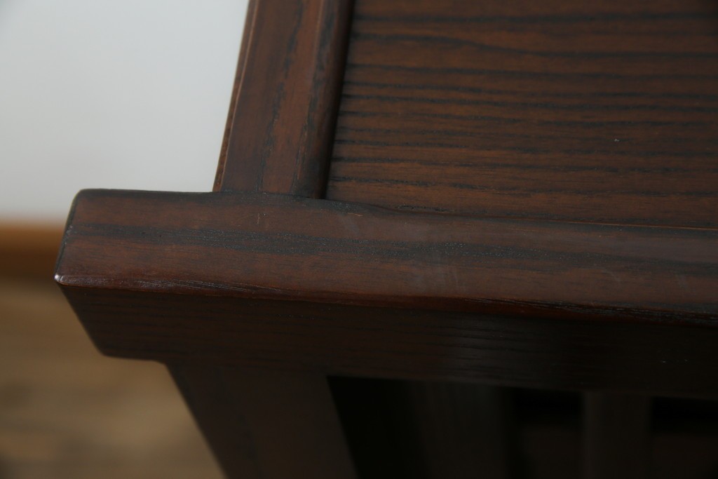 中古　民芸家具　栗材　和の趣溢れる水屋箪笥サイドボード　(R-083172)