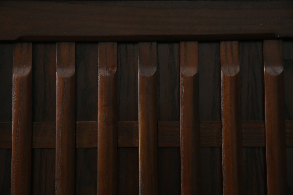 中古　民芸家具　栗材　和の趣溢れる水屋箪笥サイドボード　(R-083172)