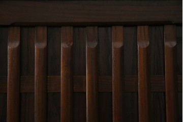 中古　民芸家具　栗材　和の趣溢れる水屋箪笥サイドボード　(R-083172)