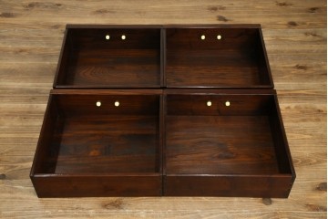 中古　民芸家具　栗材　和の趣溢れる水屋箪笥サイドボード　(R-083172)