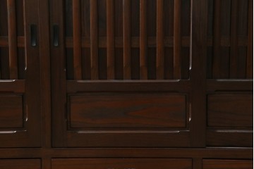 中古　民芸家具　栗材　和の趣溢れる水屋箪笥サイドボード　(R-083172)