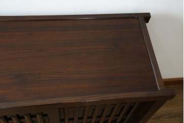 中古　民芸家具　栗材　和の趣溢れる水屋箪笥サイドボード　(R-083172)