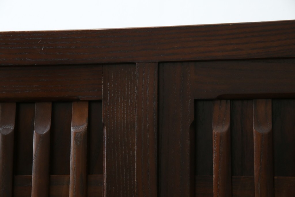 中古　民芸家具　栗材　和の趣溢れる水屋箪笥サイドボード　(R-083172)