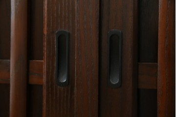 中古　民芸家具　栗材　和の趣溢れる水屋箪笥サイドボード　(R-083172)