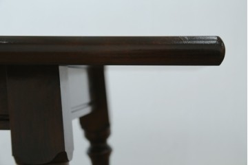 中古　松本民芸家具　F型食卓　クラシカルな脚のデザインが目を引くダイニングテーブル　定価約30万円　(R-083174)