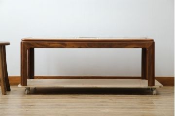 イギリスヴィンテージ　G-PLAN(ジープラン)　チーク材　くつろぎのひとときを彩るタイルトップのセンターテーブル(ローテーブル、リビングテーブル、英国)(R-083175)