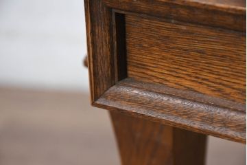 中古　美品　見せる収納!!　国産職人手作り品　上質な作り込みのガラスケース付きローテーブル(センターテーブル、リビングテーブル)(定価約30万円)(R-083177)