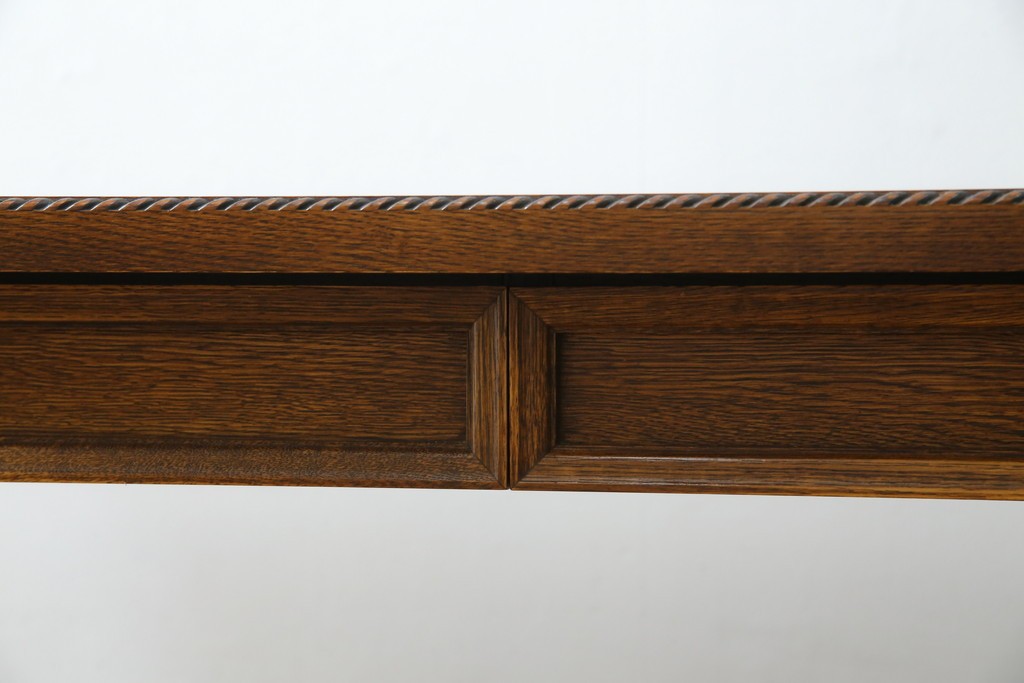 中古　美品　見せる収納!!　国産職人手作り品　上質な作り込みのガラスケース付きローテーブル　定価約30万円相当　(R-083177)