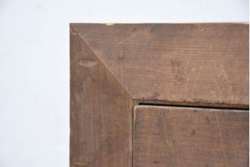 和製アンティーク　横桟引き戸の美濃帳場箪笥(収納棚、戸棚、時代箪笥、和タンス、収納箪笥)(R-083181)