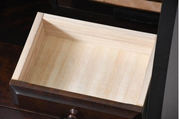 中古　超美品　北海道民芸家具　シックな色合いが魅力の片袖ライティングビューロー(ワークデスク、簿記机、在宅ワーク用、在宅用)(定価約35万円)(R-083184)