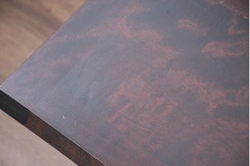 中古　超美品　北海道民芸家具　シックな色合いが魅力の片袖ライティングビューロー(ワークデスク、簿記机、在宅ワーク用、在宅用)(定価約35万円)(R-083184)