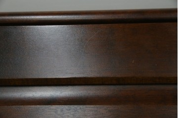 中古　超美品　北海道民芸家具　シックな色合いが魅力の片袖ライティングビューロー　定価約35万円相当　(R-083184)