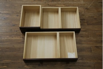 中古　超美品　北海道民芸家具　シックな色合いが魅力の片袖ライティングビューロー　定価約35万円相当　(R-083184)