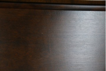 中古　超美品　北海道民芸家具　シックな色合いが魅力の片袖ライティングビューロー　定価約35万円相当　(R-083184)