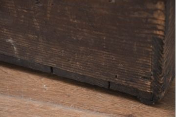 和製アンティーク　経年の風合いを感じさせる昔ながらの時代箱(挟み箱、挟箱、収納箱、店舗什器、木箱)(R-083185)
