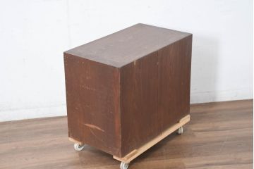 和製アンティーク　古い木味が時代を感じる6杯小引き出し(卓上収納、小物収納)(R-083188)