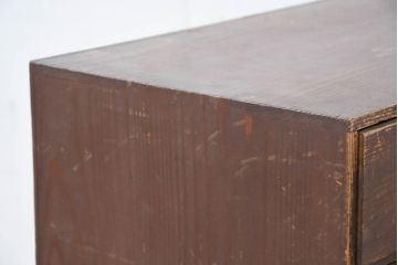 和製アンティーク　古い木味が時代を感じる6杯小引き出し(卓上収納、小物収納)(R-083188)