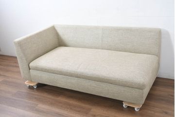 中古　美品　arflex(アルフレックス)　SONA(ソーナ)　心地よさと洗練を兼ね備えたオットマン付きカウチソファ(3人掛け、3P、三人掛け、2人掛けソファ、2PL字ソファ)(定価約115万円)(R-083189)