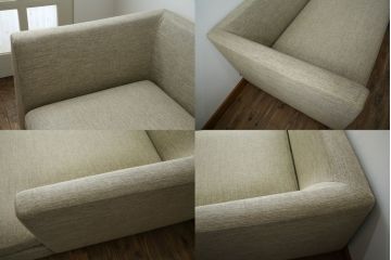 中古　美品　arflex(アルフレックス)　SONA(ソーナ)　心地よさと洗練を兼ね備えたオットマン付きカウチソファ(3人掛け、3P、三人掛け、2人掛けソファ、2PL字ソファ)(定価約115万円)(R-083189)