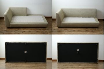 中古　美品　arflex(アルフレックス)　SONA(ソーナ)　心地よさと洗練を兼ね備えたオットマン付きカウチソファ(3人掛け、3P、三人掛け、2人掛けソファ、2PL字ソファ)(定価約115万円)(R-083189)