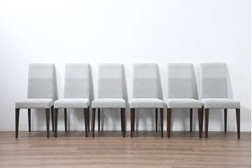 中古　ロックストーン(ROCKSTONE)　シンプルなダイニングチェア6脚セット(アームレスチェア、椅子、イス、バラ売り可能)(定価1脚で約5万6千円)(R-083191)