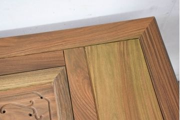中古　中国　希少品!!　花梨(カリン)材　排水付き　伝統的な功夫(ゴンフー・カンフー)茶を楽しめる小振りなティーテーブル(コーヒーテーブル、カフェテーブル、サイドテーブル、コンソールテーブル、デスク、作業台)(R-083193)