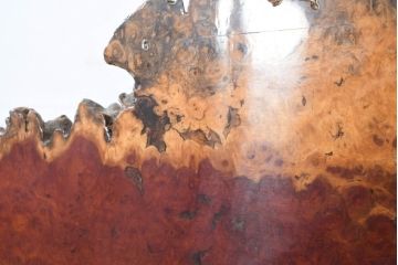 ビンテージ　花梨(カリン)材　鳥眼杢(バーズアイ)　迫力のある天然木の小振りなパーテーション(衝い立て、つい立て、間仕切り、ディスプレイ、オブジェ、ヴィンテージ)(R-083196)