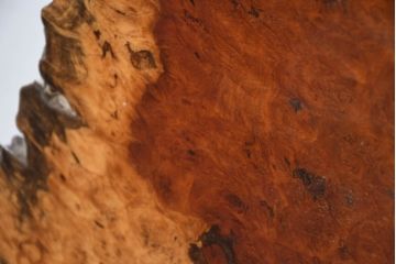 ビンテージ　花梨(カリン)材　鳥眼杢(バーズアイ)　迫力のある天然木の小振りなパーテーション(衝い立て、つい立て、間仕切り、ディスプレイ、オブジェ、ヴィンテージ)(R-083196)
