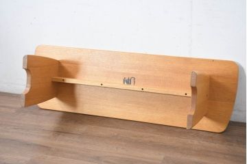 中古　美品　飛騨高山　家具ブランド　シラカワ(shirakawa)　レッドオーク無垢材のシンプルなベンチ(長椅子、ダイニングチェア、板座チェア)(R-083197)