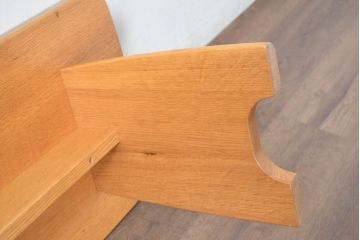中古　美品　飛騨高山　家具ブランド　シラカワ(shirakawa)　レッドオーク無垢材のシンプルなベンチ(長椅子、ダイニングチェア、板座チェア)(R-083197)