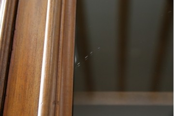 ヨーロッパヴィンテージ　小振りなサイズ!!　落ち着いた木味の縦型キャビネット　(R-083205)