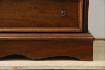 ヨーロッパヴィンテージ　小振りなサイズ!!　落ち着いた木味の縦型キャビネット　(R-083205)