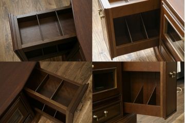 中古　美品　maruni(マルニ木工)　地中海ロイヤル(ROYAL)　クラシカルな雰囲気が魅力的なテレビ台(サイドボード、サイドキャビネット、リビングボード、ローボード、収納棚、戸棚)(R-083206)