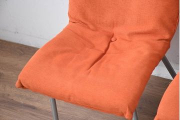 中古　美品　ligne roset(リーンロゼ)　ROSET CALIN(ロゼカラン)　鮮やかカラーで空間を明るくするダイニングチェア4脚セット(椅子、イス、バラ売り可能)(定価約52万円)(R-083209)