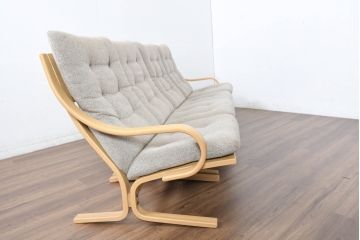 中古　FUJI FURNITURE(冨士ファニチア)　Agio(アージオ)　組み替え自由　シンプルモダンな4人掛けソファ(4P、3P、2P、ファミリーソファ、リビングソファ、分解可能、フジファニチャー、フジファニチュア)(R-083227)