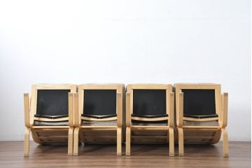 中古　FUJI FURNITURE(冨士ファニチア)　Agio(アージオ)　組み替え自由　シンプルモダンな4人掛けソファ(4P、3P、2P、ファミリーソファ、リビングソファ、分解可能、フジファニチャー、フジファニチュア)(R-083227)