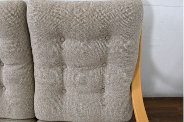 中古　FUJI FURNITURE(冨士ファニチア)　Agio(アージオ)　組み替え自由　シンプルモダンな4人掛けソファ(4P、3P、2P、ファミリーソファ、リビングソファ、分解可能、フジファニチャー、フジファニチュア)(R-083227)